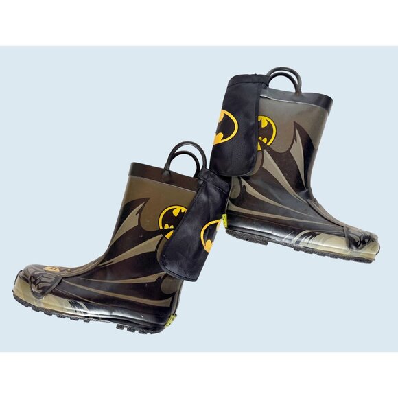 WESTERN CHIEF Batman Rain Boots With Cape Size 11 - Picture 1 of 7